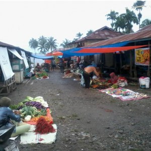 Pasar Jumaaik, di Nagari Bayur, Tanjungraya, Agam masih terlihat sepi sehari pasca-Idul Adaha - istimewa