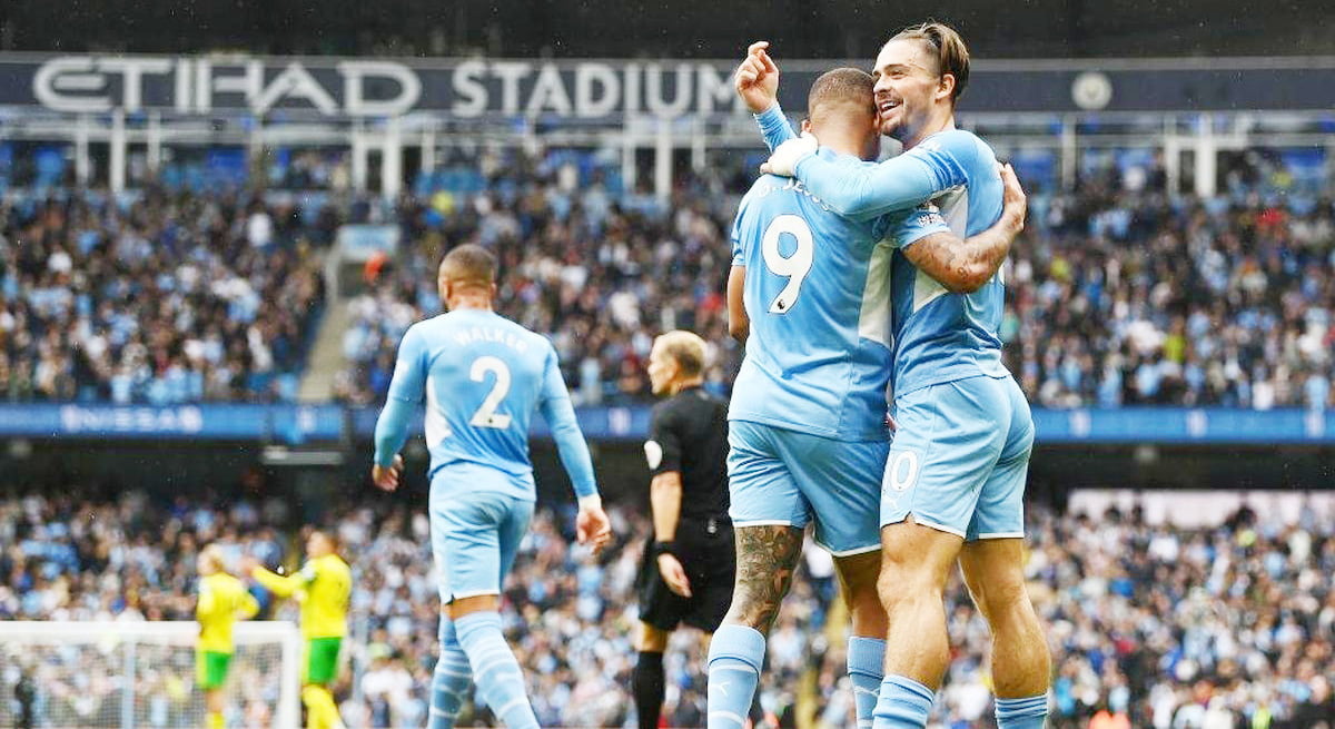 Manchester City 5 vs 0 Norwich City, The Citizen Mengamuk ...