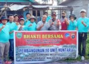 Diskominfo, Humas dan Jurnalis Bangun 10 Unit Huntara di Kampung Malayu