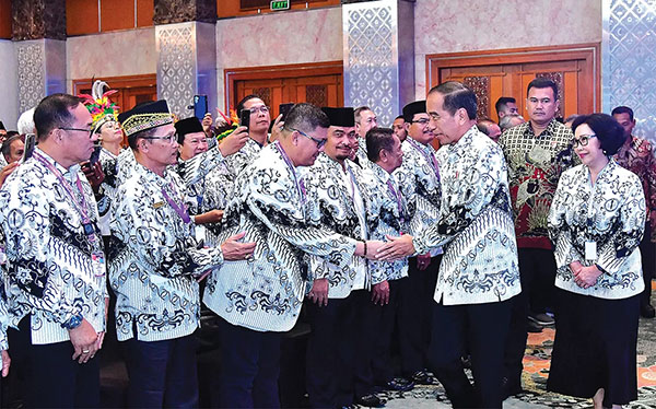 HADIRI KONGRES—  Presiden Joko Widodo menghadiri Kongres XXIII PGRI di Jakarta.