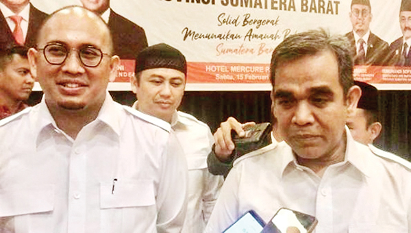 BANTU SUMBAR— Sekretaris Jenderal (Sekjen) DPP Gerindra Ahmad Muzani, siap membantu korban bencana lahar dingin, banjir bandang dan longsor di Sumbar, dengan cara melelang sapi miliknya dan semua hasil penjualannya akan diberikan kepada korban bencana melalui Badan Amil Zakat Nasional (Baznas) Sumbar.