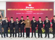 Lima Komisioner KPU Kota Padang Periode 2024-2029 Dilantik, Siap Hadapi Tantangan Pilkada 2024