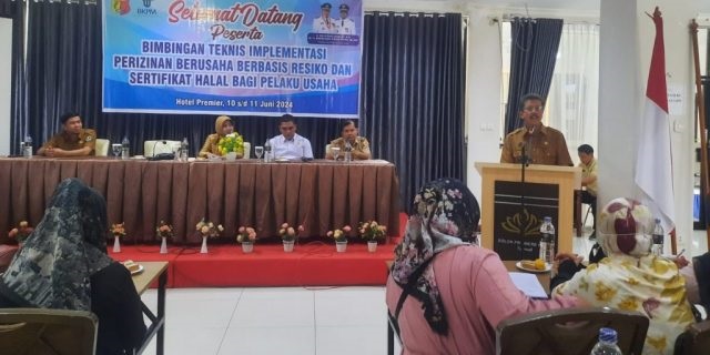 BIMTEK— Dinas Penanaman Modal dan Pelayanan Terpadu Satu Pintu Kota Solok menggelar bimbingan teknis.