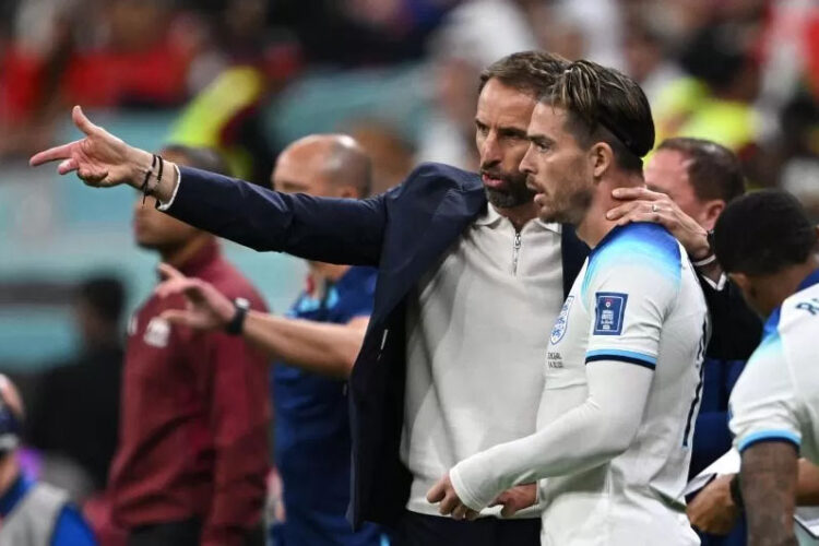 PIALA EROPA— Pelatih Inggris Gareth Southgate bersama Jack Grealish yang tidak diikutsertakan untuk Euro 2024.