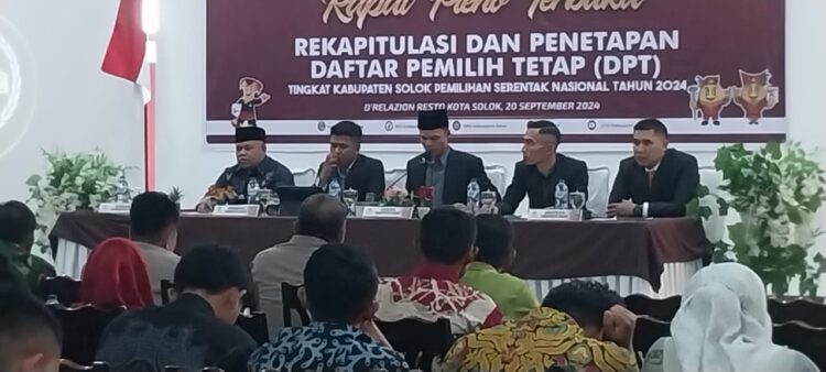 KPU Kabupaten Solok Tetapkan Daftar Pemilih Tetap Pilkada 290.111 Orang