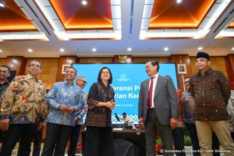 melaporkan penerimaan pajak--Kementerian Keuangan melaporkan penerimaan pajak hingga akhir Agustus 2024 sudah tercatat tembus Rp 1.196,54 triliun. Angka ini tercatat 60,16 persen dari target Anggaran Pendapatan dan Belanja Negara (APBN) 2024 yang dipatok sebesar Rp 1.988,9 triliun.