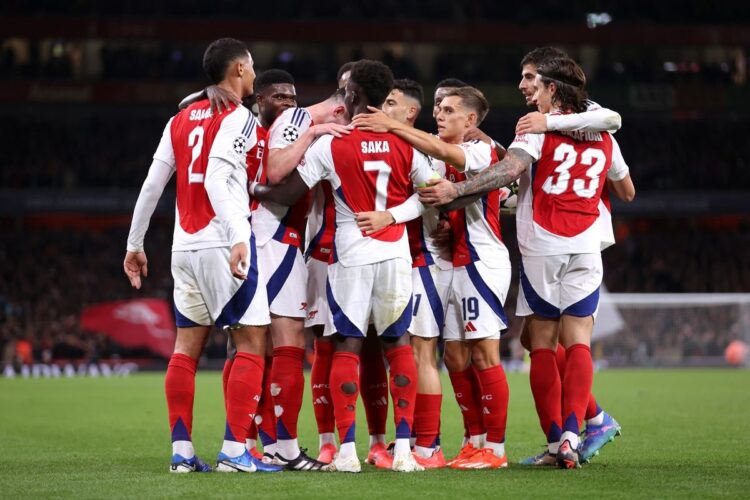 MENANG— Arsenal berhasil mengalahkan Paris Saint-Germain dengan skor 2-0 dalam matchday ke-2 League Phase Liga Champions 2024/25 yang digelar di Emirates Stadium, Rabu (2/10) dini hari WIB.