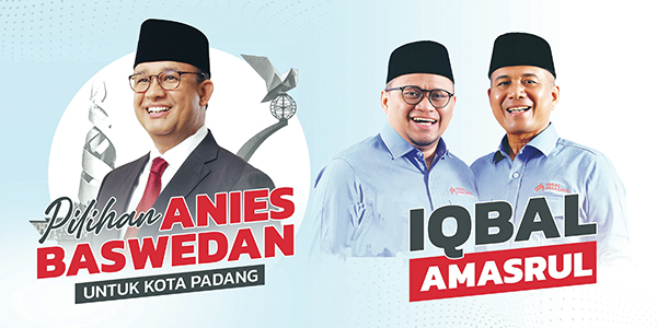 Iqbal-Amasrul Pilihan Anies Baswedan di Pilkada Padang