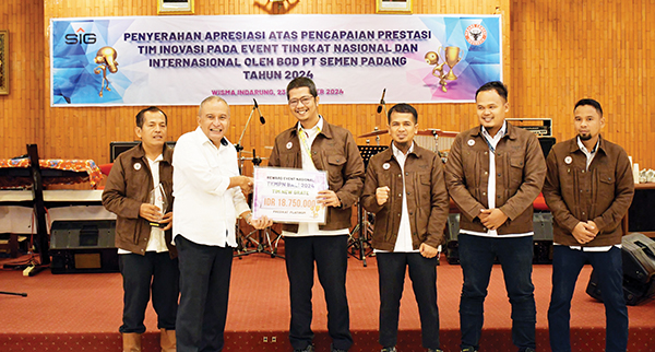 PT Semen Padang Apresiasi 20 Tim Inovasi Berprestasi di Ajang Nasional dan Internasional