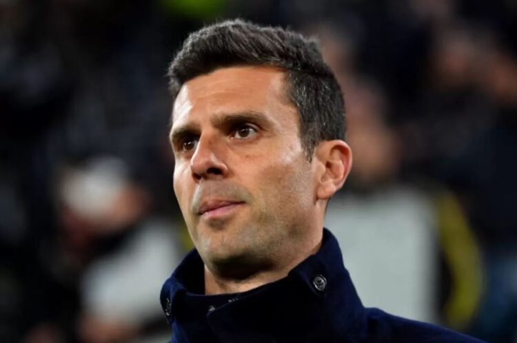 KECEWA— Pelatih Thiago Motta mulai frustrasi setelah Juventus kembali bermain imbang di Serie A musim ini.