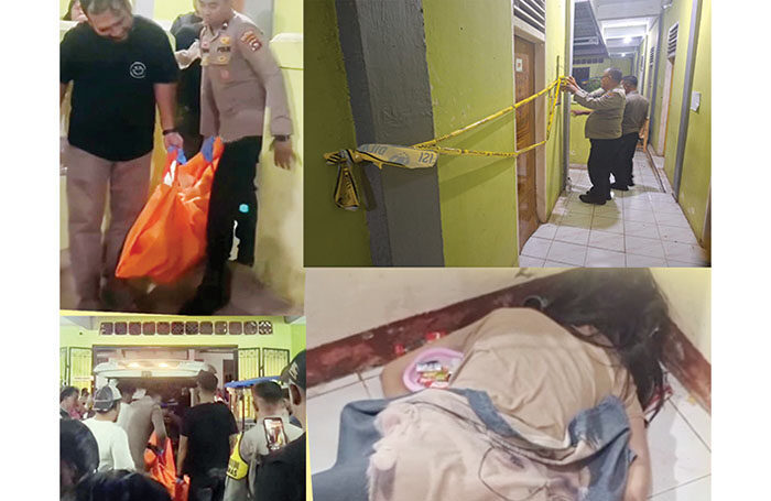 TEWAS— Polisi melakukan olah TKP penemuan mayat mahasiswi di Kelurahan Padang Pasir, Kecamatan Padang Barat.