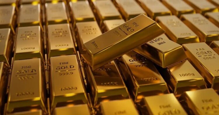 ILUSTRASI—Emas batangan.