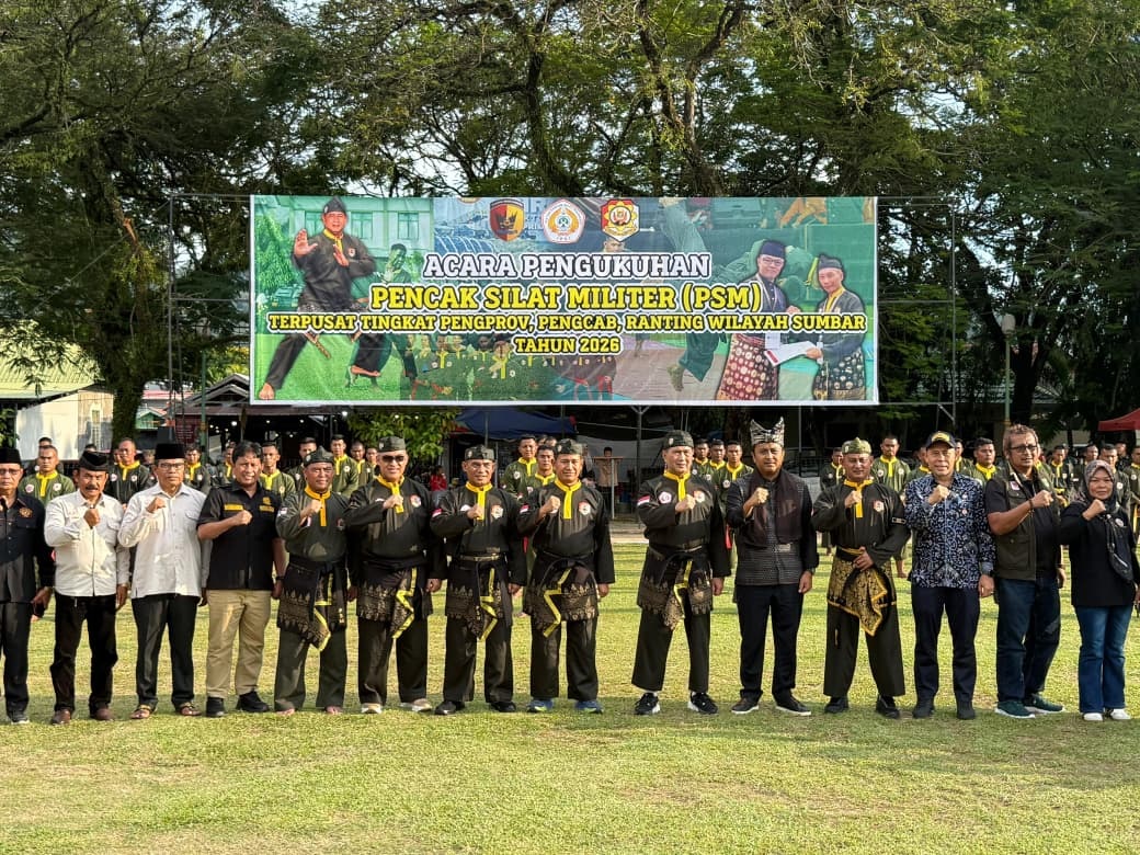 Pangdam XX/Tuanku Imam Bonjol Resmikan Pengukuhan Pencak Silat Militer, KONI Sumbar Dorong Dukungan Porprov