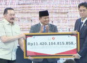 Disaksikan Presiden Prabowo, Kejagung Serahkan Uang Rp 11,4 Triliun ke Negara