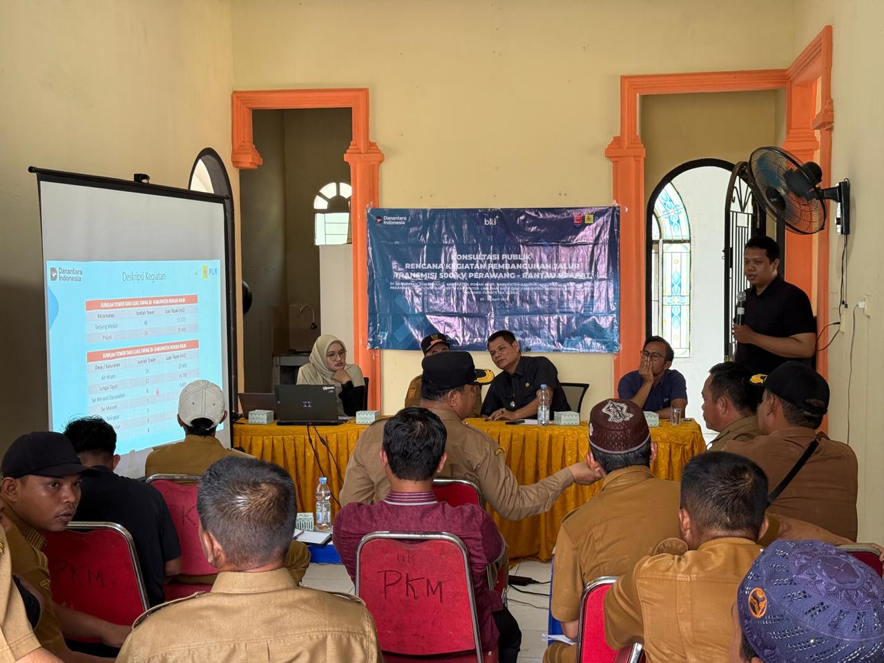 PLN Libatkan Warga Tanjung Medan dan Pujut dalam Konsultasi Publik Proyek Kelistrikan SUTET 500 kV Perawang – Rantau Prapat.