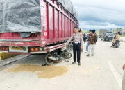 Seruduk Ekor Truk, Pemotor Tewas di Tempat