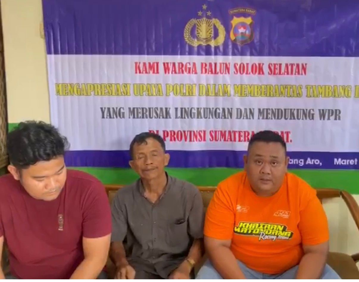 Warga Balun Solok Selatan Apresiasi Upaya Polri Berantas Tambang Ilegal dan Dukung WPR