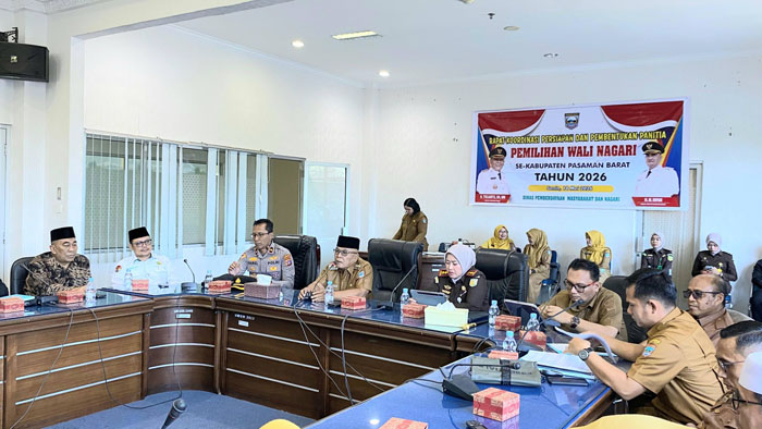 Pemkab Pasbar Matangkan Persiapan Pilwana 2026, 87 Nagari Siap Gelar Pemilihan Serentak