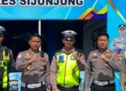 Pastikan Keamanan Berlalu Lintas, Kasat Lantas Sijunjung CekLangsung Pos Pengamanan Tanjung Ampalu