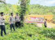 Polsek Ranah Batahan Tutup Tambang Emas Ilegal, Pasang Spanduk Larangan