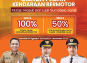 Berlakukan Pemutihan Pajak Kendaraan Bermotor, Gubernur Sumbar Imbau Non BA Segera Mutasikan Kendaraan