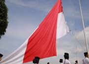 Semarak HUT RI ke 81, Bendera Raksasa Kembali Berkibar di Puncak Gunuang Kasumbo