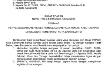Dampak Kabut Asap Karhutla, PBM Kota SawahluntoBeralih Daring Dua Hari