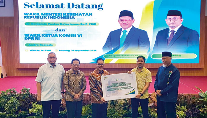Sarana Pendukung Pelayanan Kesehatan, Sumur Bor untuk RS M. Djamil Padang Resmi Diserahterimakan