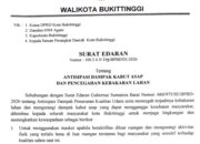 Wako Terbitkan Surat Edaran Antisipasi Kabut Asap, Warga Diimbau Kurangi Aktivitas di Luar Rumah