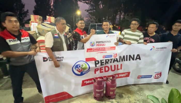 Pertamina-Hiswana Gerak Cepat Bantu Korban Galodo Solok, Sembako hingga Tabung Gas Disalurkan