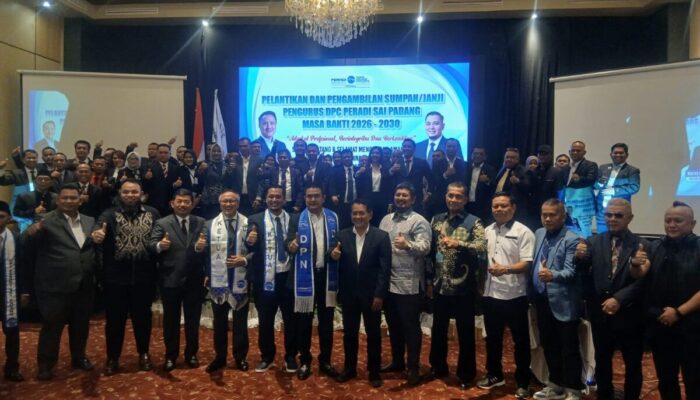 Pengurus Peradi SAI Padang Masa Bakti 2026-2030 Dilantik